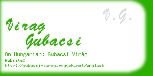 virag gubacsi business card